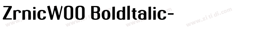 ZrnicW00 BoldItalic字体转换